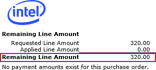 Remaining Line Amount
